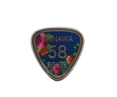 エッチングダイカットマグネット　ルート５８（ハイビスカス②）
