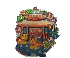 木製エッチングマグネット　沖縄（イラスト）
