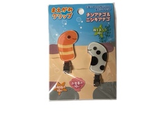 前髪クリップ　チンアナゴ＆ニシキアナゴ