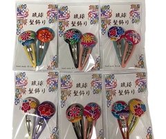 紅型ヘアパッチンピン