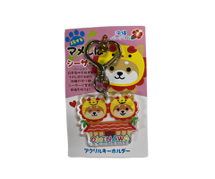 アクリル　ハート型ＫＨ　マメしばシーサー